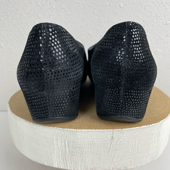 Vaneli Black Leather Shoes Size 6.5 - Picture 5 of 8